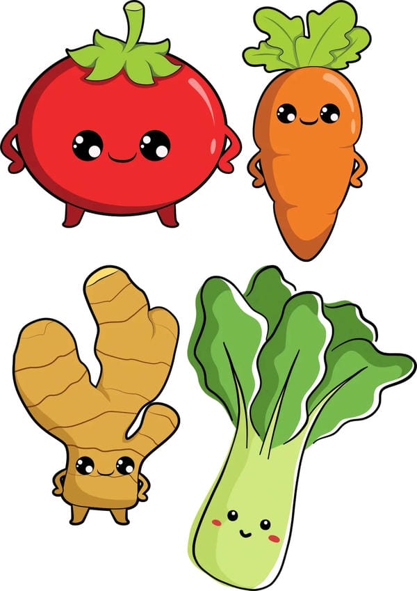rau củ quả chibi (2)