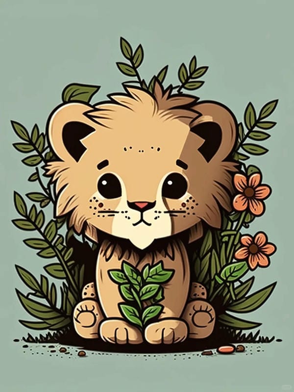 sư tử chibi (12)