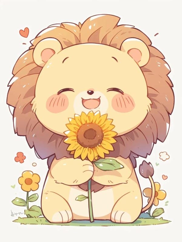 sư tử chibi (3)
