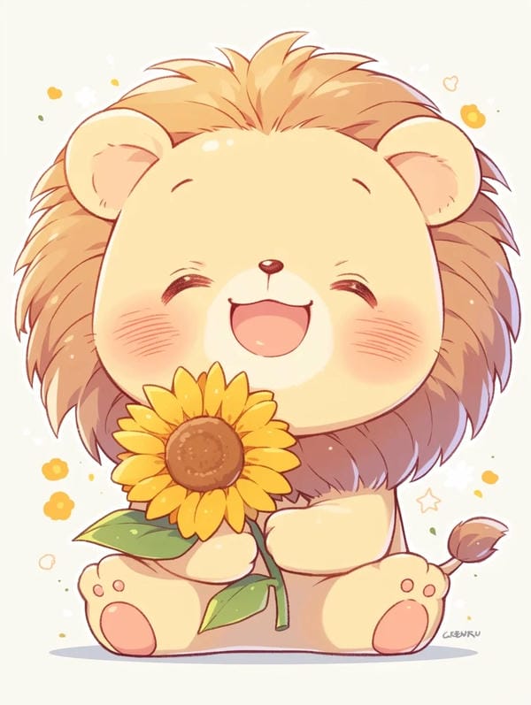sư tử chibi (4)