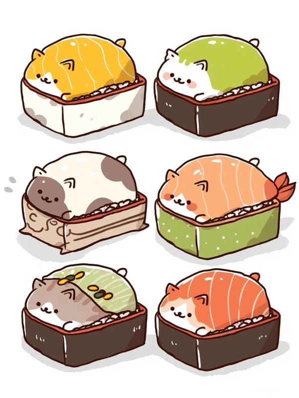 sushi chibi cute (5)