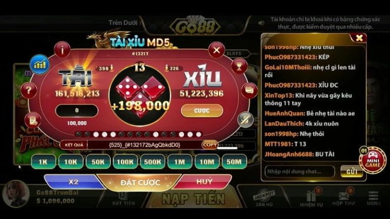 Tài Xỉu GO88 trải nghiệm cá cược uy tín an toàn và hấp dẫn Tài Xỉu GO88 trải nghiệm cá cược uy tín an toàn và hấp dẫn