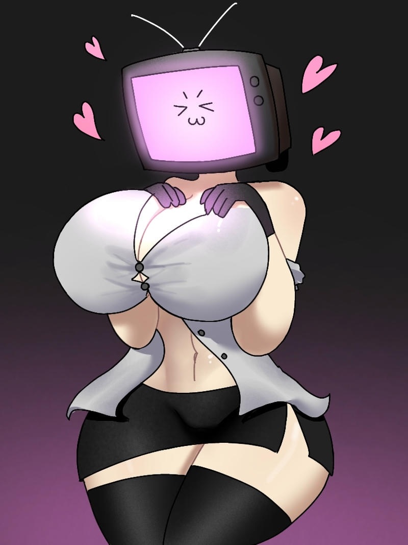 TV Woman R34 screen face sexy pose