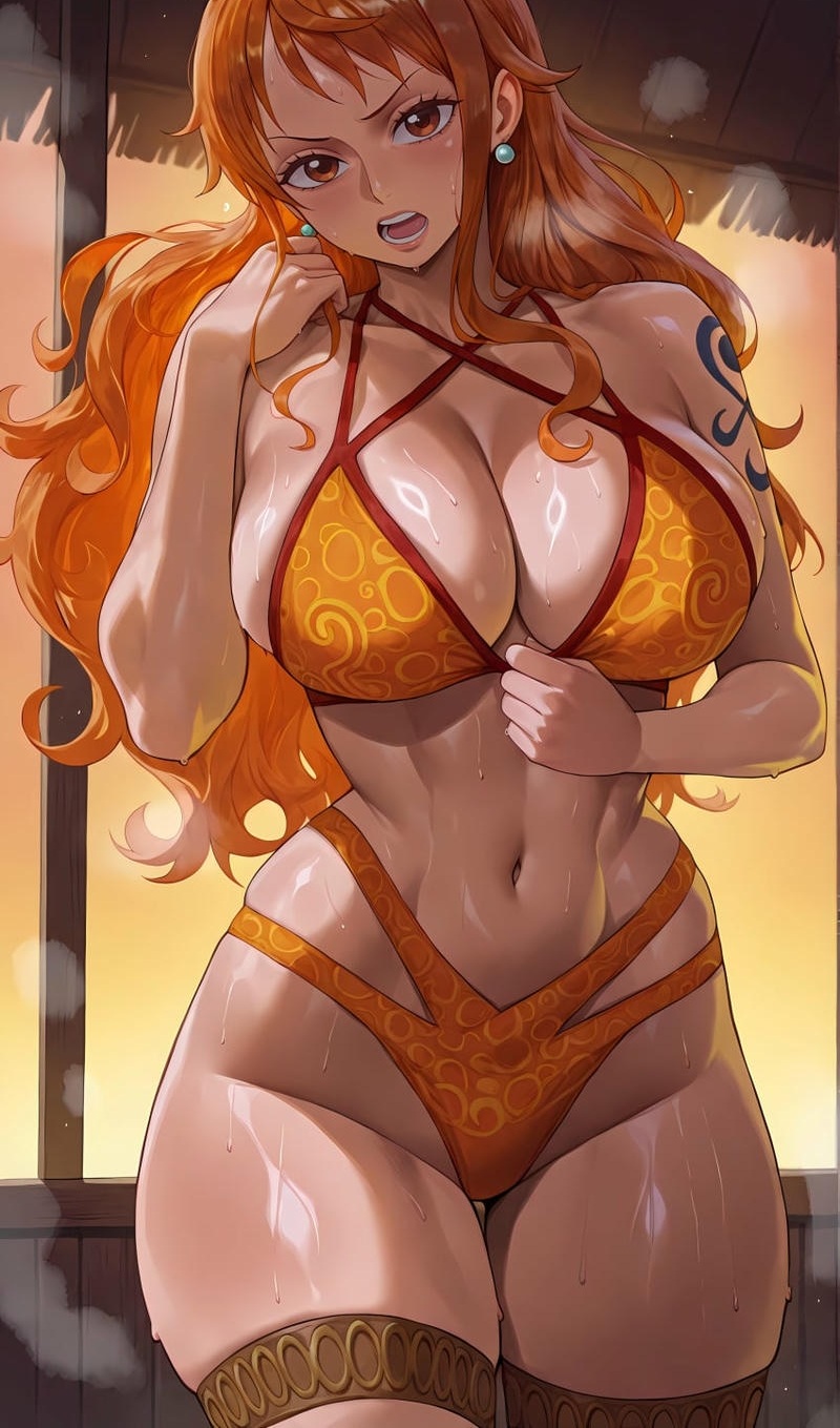 Nami bikini hentai phiên bản anime